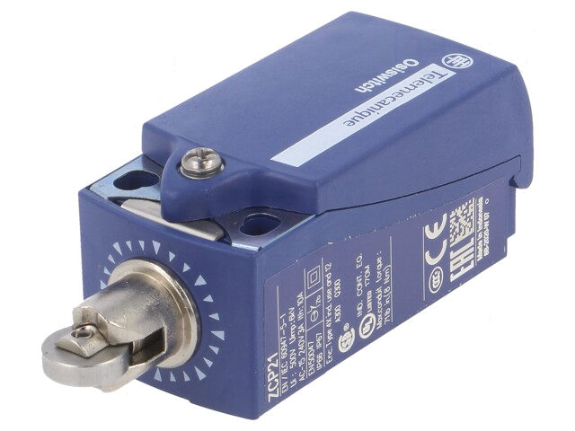 Eindschakelaar; metalen rol Ø11,6mm; NO + NC; 10A; max.250VAC Eindschakelaar; metalen rol Ø11,6mm; NO + NC; 10A; max.250VAC